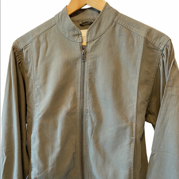 NWT GENTLE FAWN Khaki Green Cotton Bomber Jacket - Picture 6 of 8